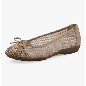 NEW CLIFFS BY WHITE MOUNTAIN Carlicia Cushioned Mesh Ballet Flat 8 $65